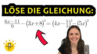 Lineare Gleichungen schwer – Gleichung mit binomischen Formel lösen [upl. by Sulokcin]