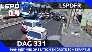 GTA 5 lspdfr dag 331  Grote schietpartij en man met mes valt mensen aan [upl. by Ban]