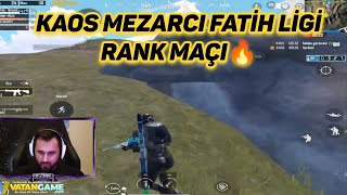 KAOS MEZARCI FATİH LİGİNDE FULL RUSH RANK MAÇI  Kaos Mezarcı pubg mobile yayın kesitleri [upl. by Yssor]