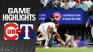 Cubs vs Rangers Game Highlights 32824  MLB Highlights [upl. by Ballou]