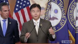 REP LIEU TALKS CONNECTION BETWEEN TRUMP AND EPSTEIN AT HOUSE DEMOCRATS LEADERSHIP PRESS CONFERENCE [upl. by Anairda]