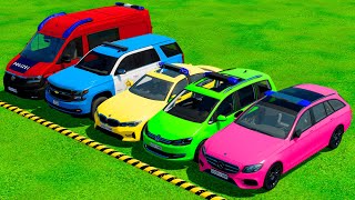 DELIVERY VOLKSWAGEN CHEVROLET BMW MERCEDES IN COLOR GARAGES  Farming Simulator 22 [upl. by Alesig782]