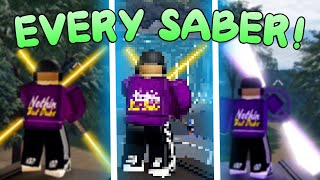 I Used EVERY Saber in Roblox Saber Force [upl. by Iluj]