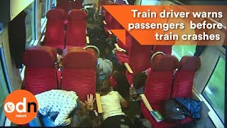 Train driver warns passengers seconds before train crashes in to lorry [upl. by Fennelly796]