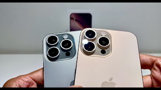 iPhone 16 Pro Max DESERT Titanium VERSUS iPhone 15 Pro Max NATURAL Titanium • Gold Desert Vs Natural [upl. by Ahterahs]