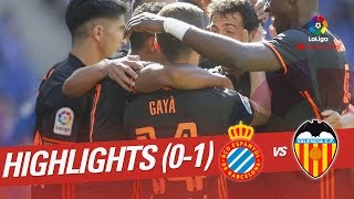 Resumen de RCD Espanyol vs Valencia CF 01 [upl. by Yuk]