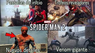 Todas las nuevas filtraciones de Marvel Spiderman 2 historia detalles jugabilidad trofeos menús [upl. by Ahsienar]