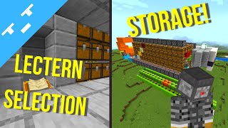 How to Build a LECTERN SELECTION Storage System in Minecraft Bedrock Windows 10 XBox 360 Nintendo [upl. by Nilerual]