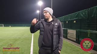 011124 Ilkley Town AFC 31 Harrogate Railway Athletic postmatch interview [upl. by Ahsiekin604]