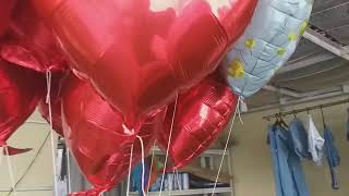 11 pieces Heart Shaped Helium Balloons ideliver ng lalamove sa may Tandang Sora QC lalamove [upl. by Nesline]