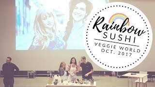 Recipe  VEGAN Rainbow Sushi  Veggie World Adventures [upl. by Ahsikahs92]