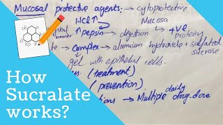 SUCRALFATE Pharmacology  Mucosal protective agent [upl. by Ydde]