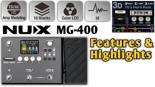 Nux MG400 Demo Nux MG400 Features and Highlights  Nux MG400 Overview  Nux MG400  Nux MG400 [upl. by Milburn]