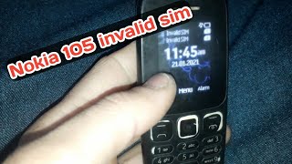 Nokia 105 invalid sim solution [upl. by Juliana]