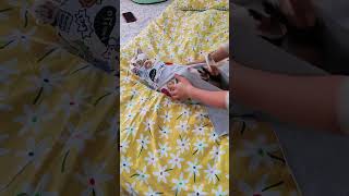 How to wrap up a cat in 10 seconds cat cutecat catvideos kitten kitty meow shortsvideo [upl. by Darci]