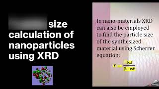 Crystallite size calculation of nanoparticles using XRD [upl. by Lalla]