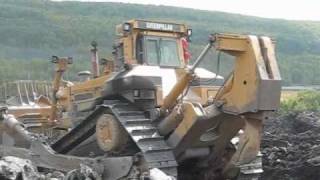 Caterpillar D11R Working with FiatAllis FD50 [upl. by Lemmie]