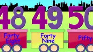 Learning Numbers Learn Counting with number train 41 to 50 for kids [upl. by Ahsenwahs]