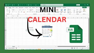 How To Insert Mini Calendar In Excel [upl. by Cataldo]