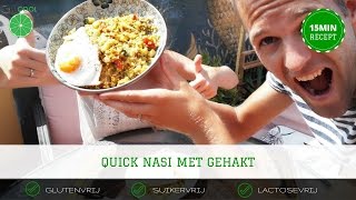 QUICK NASI MET GEHAKT  15 MINUTEN RECEPT [upl. by Dnomzed850]