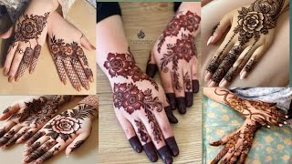 New floral Mehndi Design Latest Floral back hand mehndi design  easy mehndisimple mehndi design [upl. by Atteselrahc]