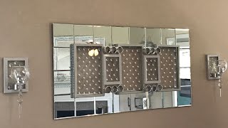 Dollar Tree Diy  Glam Wall Mirror And Sconces [upl. by Cutlerr]