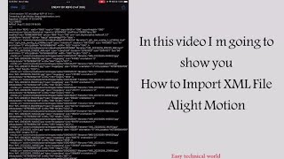 How To İmport XML File İn Alight Motion İOS  New update xml presets [upl. by Sophronia204]