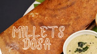 millet dosa making dosa batter with millets millet dosa milletrecipe [upl. by Soinotna]