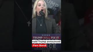 Trump chooses Pam Bondi as his new attorney general after Matt Gaetz withdraws trendingshorts [upl. by Parrott108]