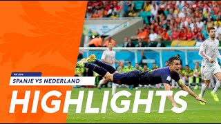 Highlights Spanje  Nederland 15 13062014 WK 2014 [upl. by Brownson]