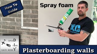 How to plasterboard walls the easy way with foam [upl. by Erasmus]