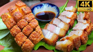 How To Cook Crispy Pork Belly Recipe  Asian Food foodatasty [upl. by Nazario]