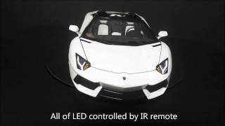 118 Autoart Lamborghini Aventador Roadster LED tuning by MBW 이상원 [upl. by Petes488]