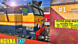 Koyna Express in Train Simulator  Train Crossings Overtakes  IRMSTS  PC GamePlay [upl. by Fabriane713]