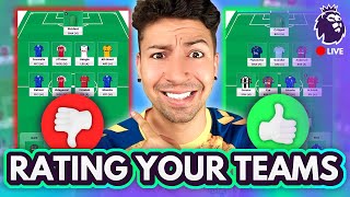 RATING YOUR FPL TEAMS ⭐  Fantasy Premier League 202425 Rate My GW1 Draft Squad Selection [upl. by Airottiv]