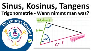 Sinus Kosinus Tangens – Wann nimmt man eigentlich was Trigonometrie 5 [upl. by Hoj]