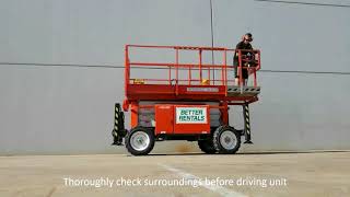 4wd Diesel Scissor Lift Tutorial  Better Rentals [upl. by Linda]