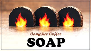 Campfire Coffee  Cold Process Soap Making tutorial with an Impression Mat  FireFlames Autumn DIY [upl. by Tuesday]