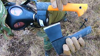 FISKARS X10 HATCHET  DESTRUCTION TEST  UNTIL IT BREAKS  AXE TEST EXTREME  HANDLE OVERSTRIKES [upl. by Dieball]