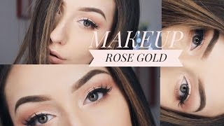 Maquillaje ROSE GOLD Super Delicado  Melina Quiroga Makeup [upl. by Cardie]