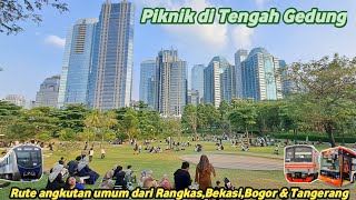 Hutan Kota GBK  Review semua area dan rute KRLMRT amp TRANSJAKARTA [upl. by Alhahs]