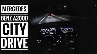 Mercedes Benz A200d AMGline 2020  POV City Drive  night [upl. by Laehcor]