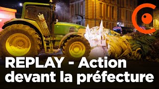 🔴🚜 REPLAY  Les agriculteurs ciblent la préfecture de Montauban face aux forces de lordre [upl. by Zoara]