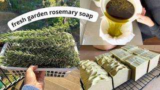 🌿 Making soap with fresh rosemary from my garden [upl. by Rasecoiluj]