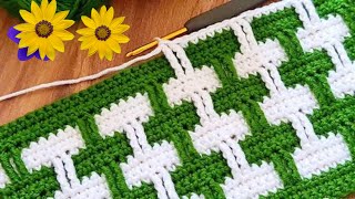 How to make very easy Crochet Pattern Blanket Crochet Tutorial  beginners  Loop2loopw1y [upl. by Ahsinrad]