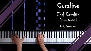 Coraline  End Credits  Piano Cover  Tutorial [upl. by Iruahs]