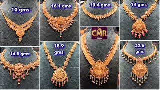 From 10 gms Gold Necklace Collection with Prices  CMR Jewellery Necklace Designs  cmrjewellery [upl. by Ara382]