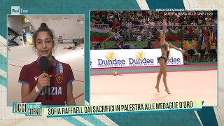 Sofia Raffaeli a 18 anni sul tetto del mondo della ginnastica  Oggi è un altro giorno 27092022 [upl. by Remle]