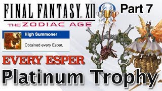 Final Fantasy XII The Zodiac Age  ALL ESPERS High Summoner Trophy [upl. by Bailey197]