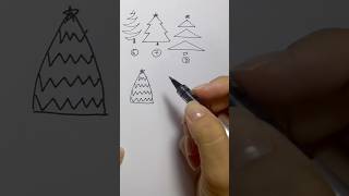 Drawing 30 types of Christmas trees christmas drawing tree [upl. by Htnnek]